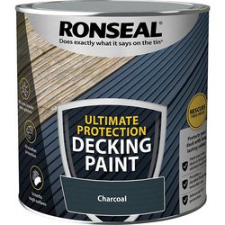 Image of Ronseal Ultimate Protection Decking Paint Charcoal 2.5ltr