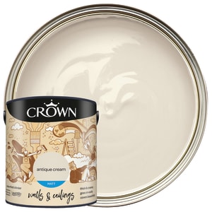 Product image for Crown Matt Emulsion Paint - Antique Cream - 2.5L