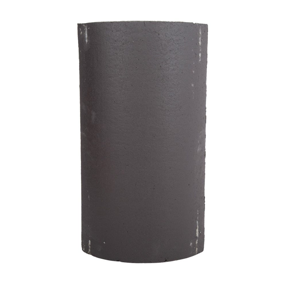 Product image for Marley Half Round Baby Ridge Tile Concrete Smooth Grey 300mm X 150mm