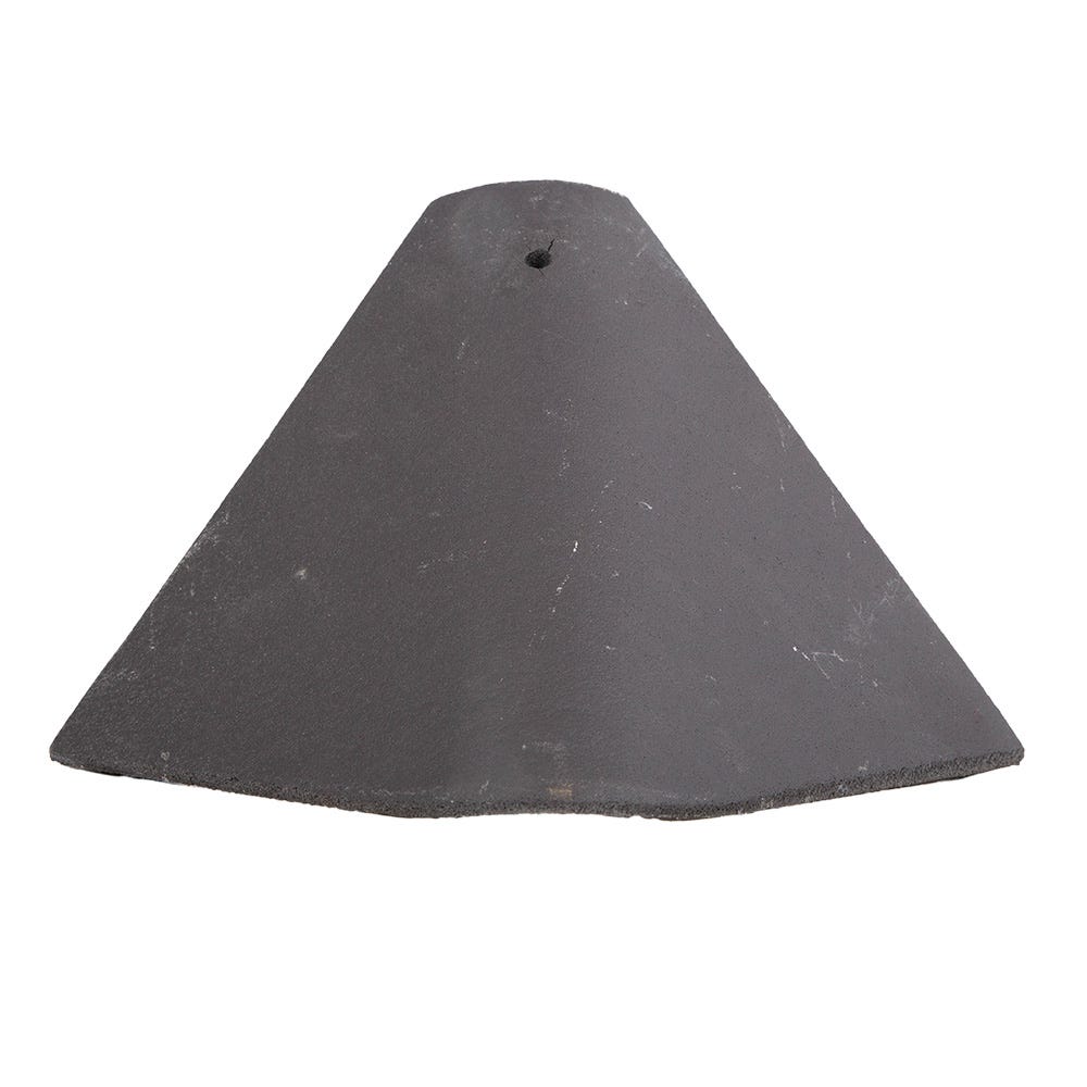 Product image for Marley Bonnet Hip Tile Concrete Smooth Grey 35-50° 338mm X 273mm
