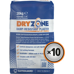 Image of Dryzone Fast Set Renovation Plaster - 10 Bags - 20kg