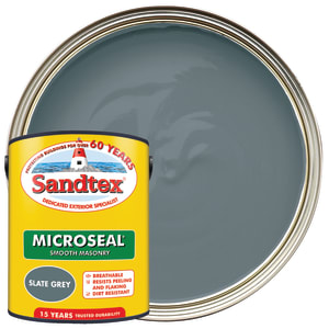 Product image for Sandtex Ultra Smooth Masonry Paint - Slate Grey - 5L