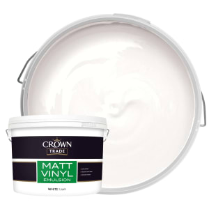 Crown Trade Vinyl Emulsion Paint - White - 7.5L