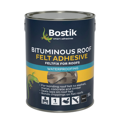 Product image for Bostik Bituminous Felt Adhesive For Roofs 5.0L Black