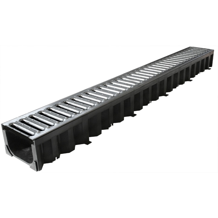 Product image for ACO Hexdrain A15 Drainage Channel With Glavanised Grate 1000mm