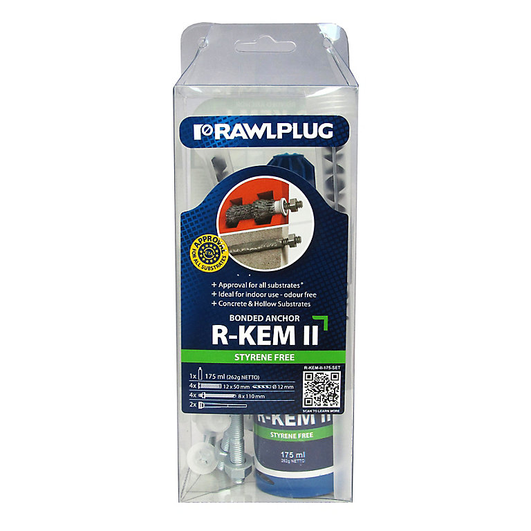 Product image for Rawlplug R-KEM-II Polyester Resin Kit - 175ml