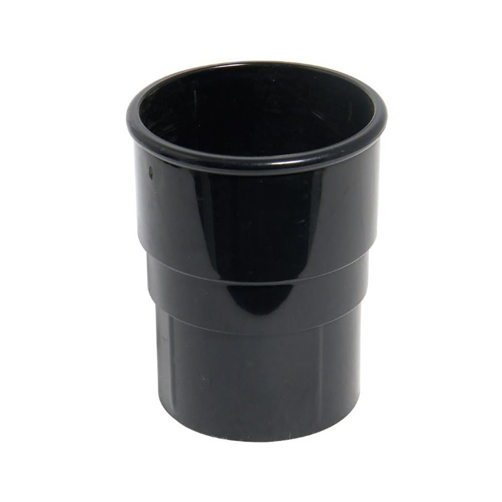 Product image for FloPlast 68mm Black Round Downpipe Socket