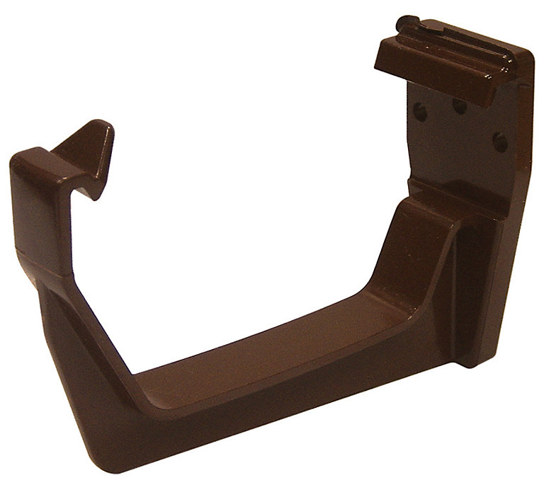 Product image for FloPlast 114mm Brown Square Line Gutter Fascia Bracket