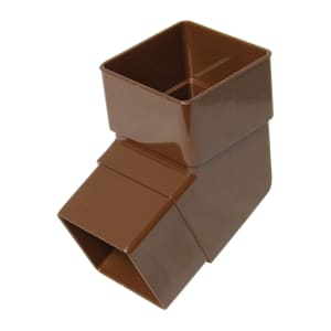 Image of FloPlast 65mm Brown Square Downpipe Offset Bend - 112.5°