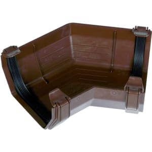 Product image for FloPlast 114mm Brown Square Line Gutter Angle - 135°