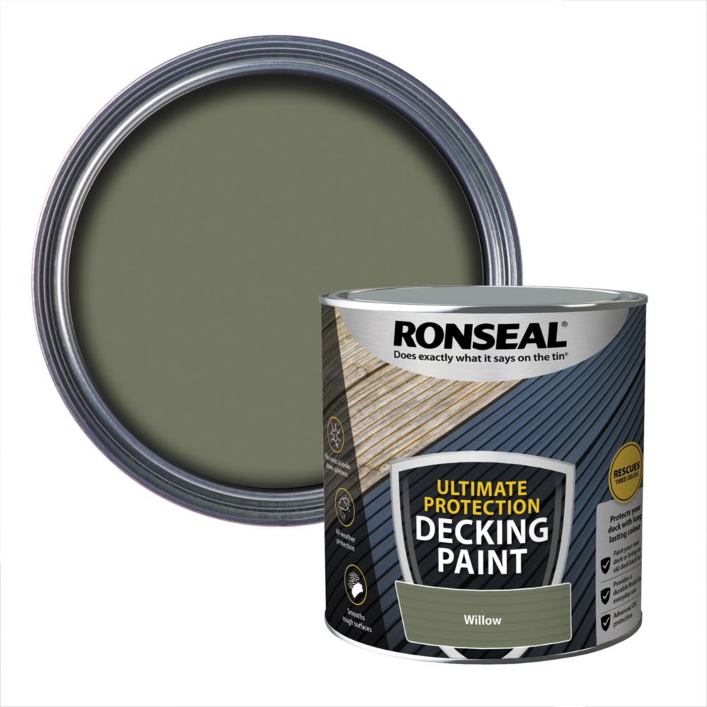 Product image for Ronseal Ultimate Protection 2.5Ltr Willow Decking Paint