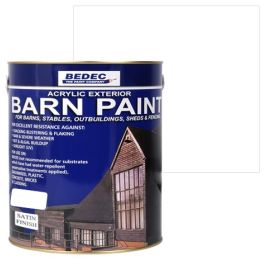 Product image for Bedec 2.5Ltr Barn Paint Satin White
