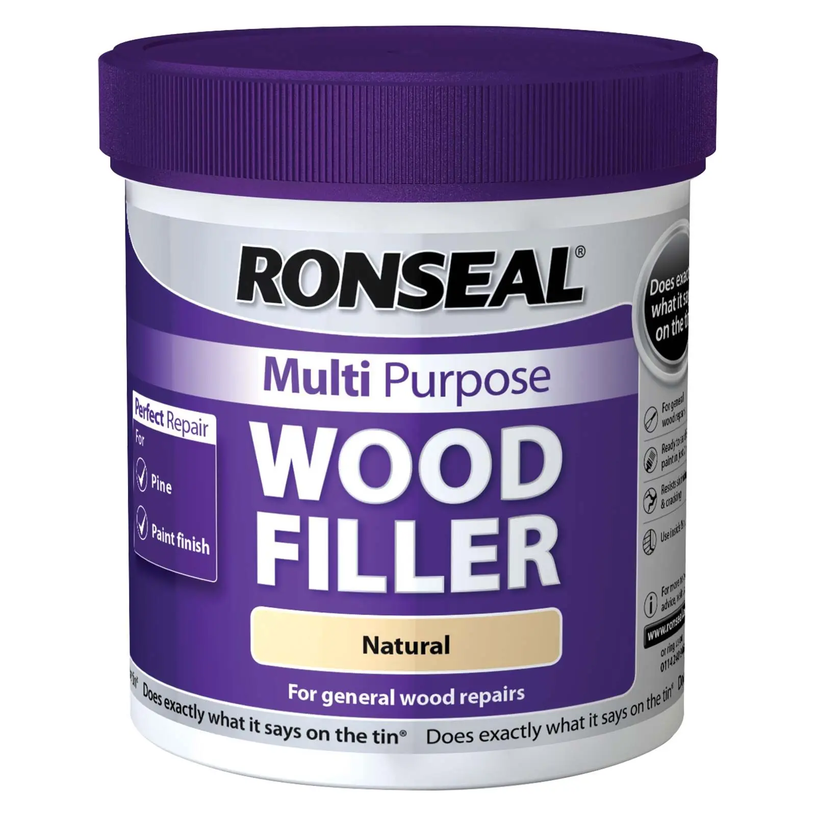 Product image for Ronseal Multi Purpose Wood Filler Natural 930g