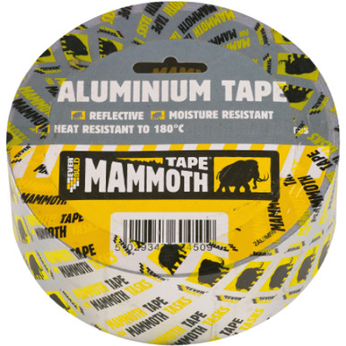 Image of Everbuild Mammoth Aluminium Foil Tape, 75mm x 45m Roll