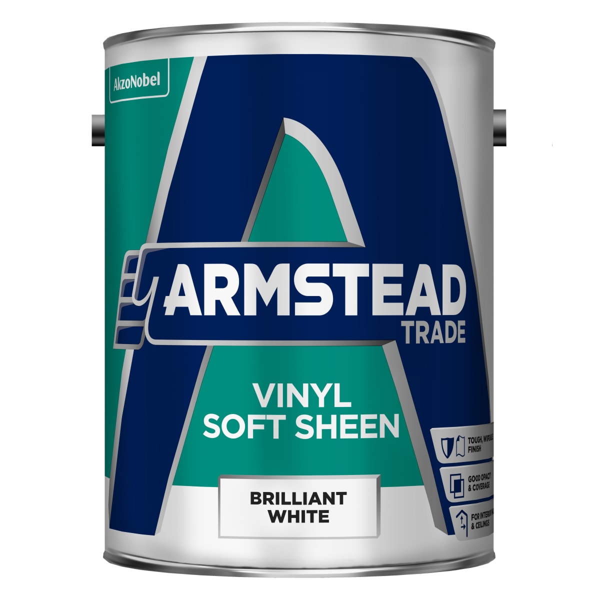 Product image for Armstead Trade Vinyl Soft Sheen 5.0L Brilliant White