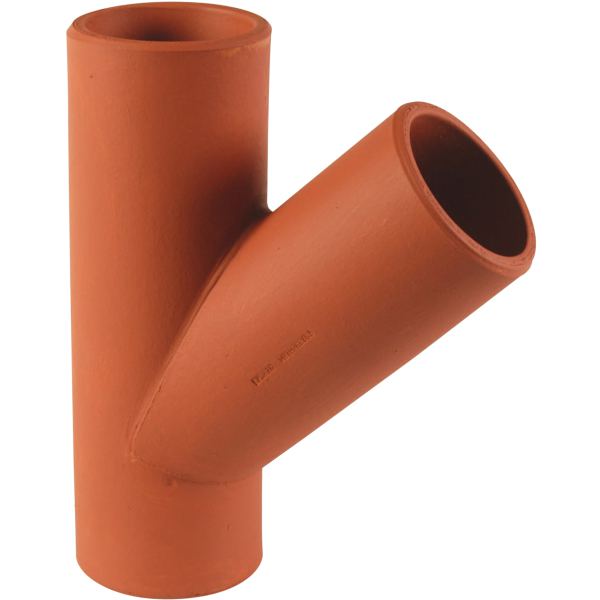 Product image for Hepworth Supersleve Housedrain 45° Oblique Junction Plain Ended 100x100mm
