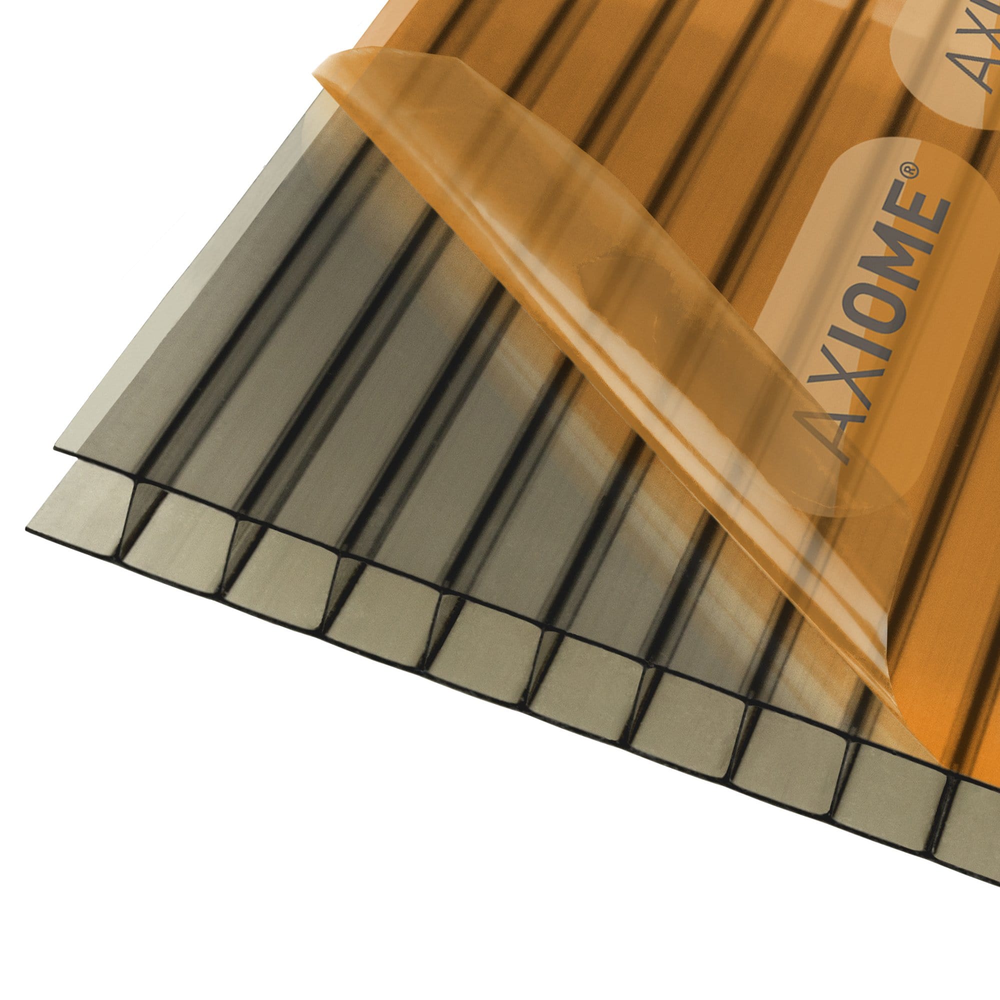Product image for 10mm Bronze Multiwall Polycarbonate Sheet - 3000 x 2100mm