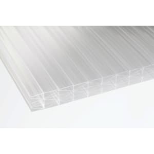 Product image for 25mm Clear Multiwall Polycarbonate Sheet - 4000 x 1600mm