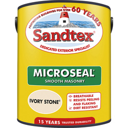 Product image for Sandtex Ultra Smooth Masonry Paint 5L Ivory Stone