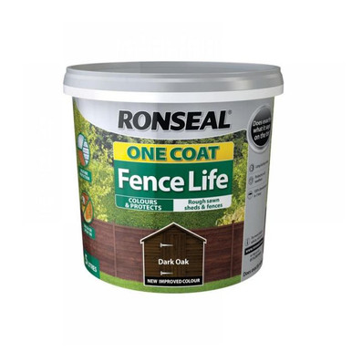 Product image for Ronseal One Coat Fence Life 5L Dark Oak