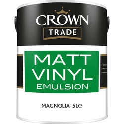 Product image for Crown Trade Vinyl Matt Emulsion Paint 5L Magnolia