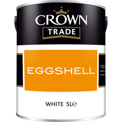 Product image for Crown Trade Eggshell Paint 5L White