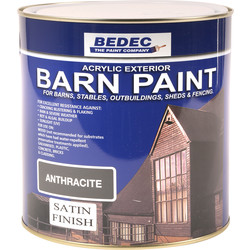 Product image for Bedec Barn Paint Satin Anthracite 2.5L