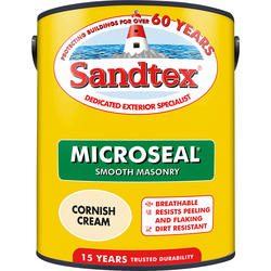 Product image for Sandtex Ultra Smooth Masonry Paint 5L Cornish Cream