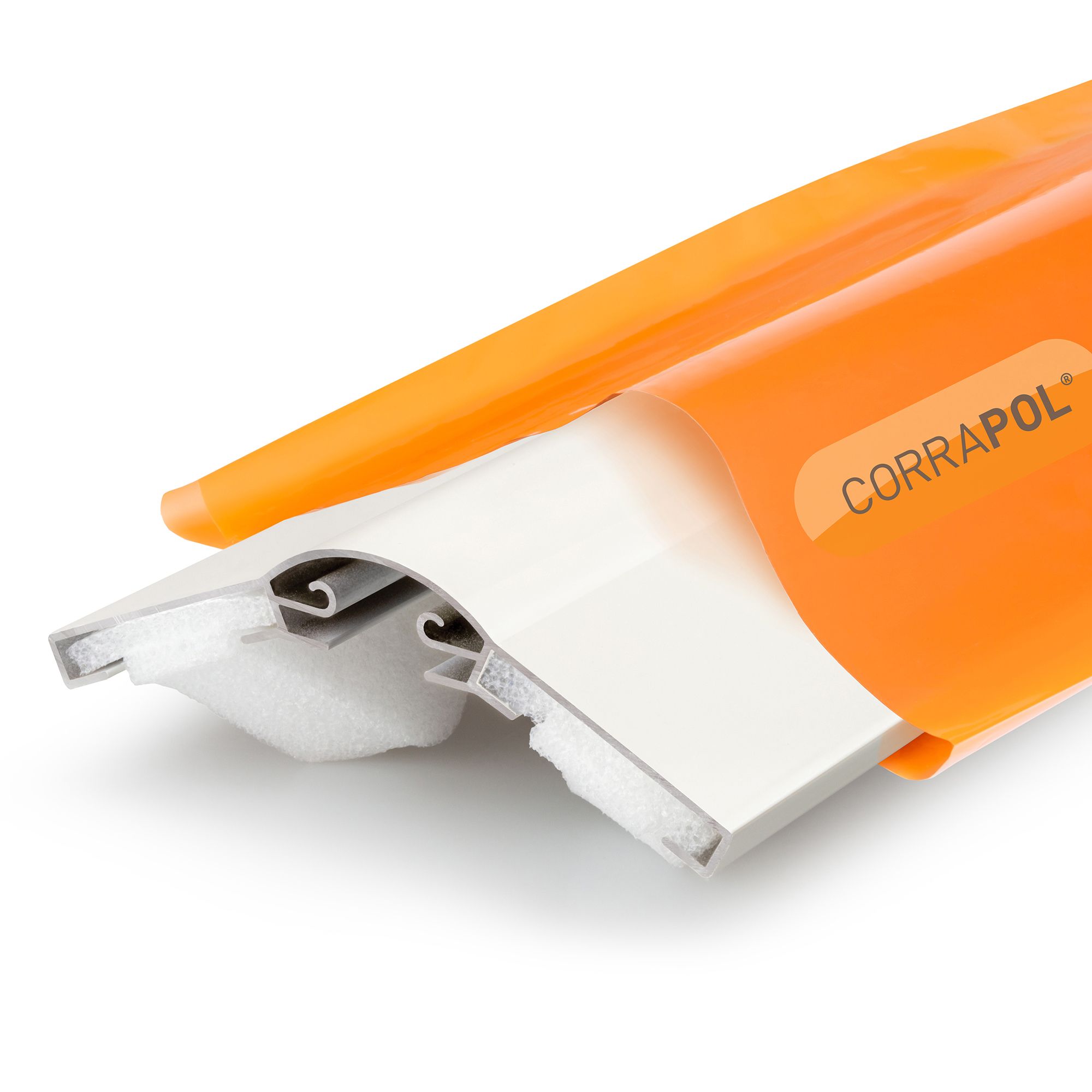 Product image for Corrapol Aluminium Super Ridge Bar Set 2000mm White (0.296m2) - AC330WH