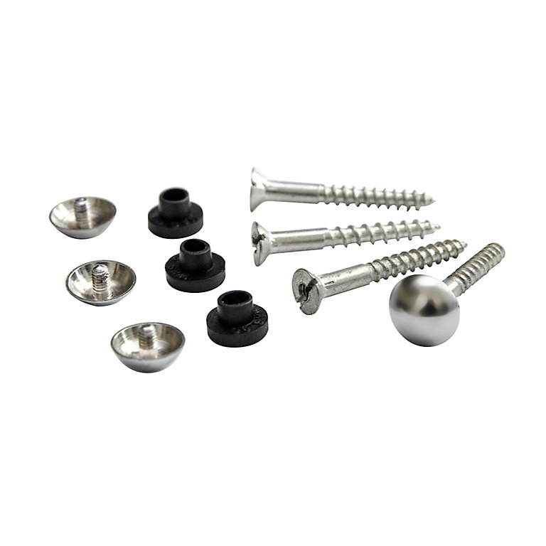 Product image for Diall PZ Countersunk Steel Mirror screw (Dia)4mm (L)35mm, Pack of 4