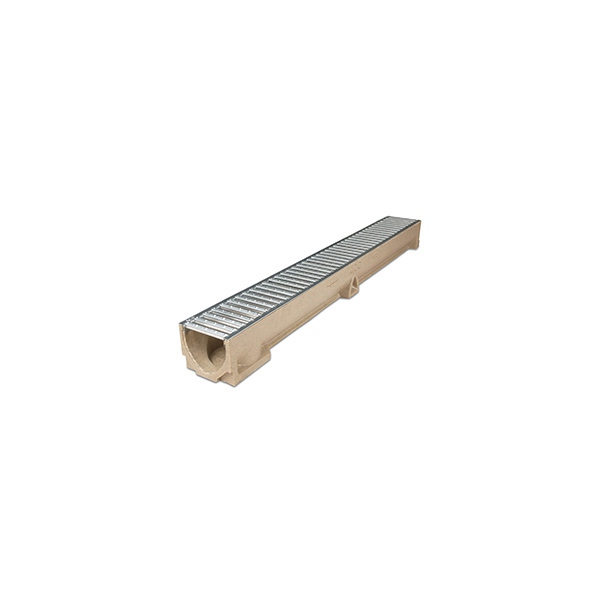 Image of ACO Raindrain Channel With Galvanised Steel Grate 118x97x1000mm
