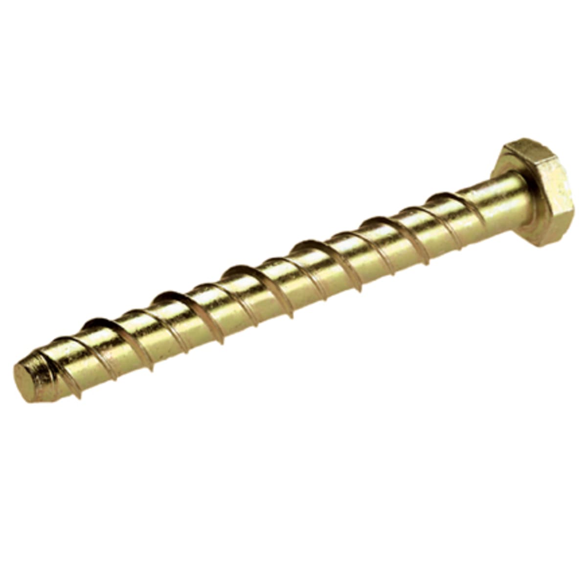 Product image for Thunderbolt Hexagon Head Anchor 75 X 10mm Zinc Yellow Passivated