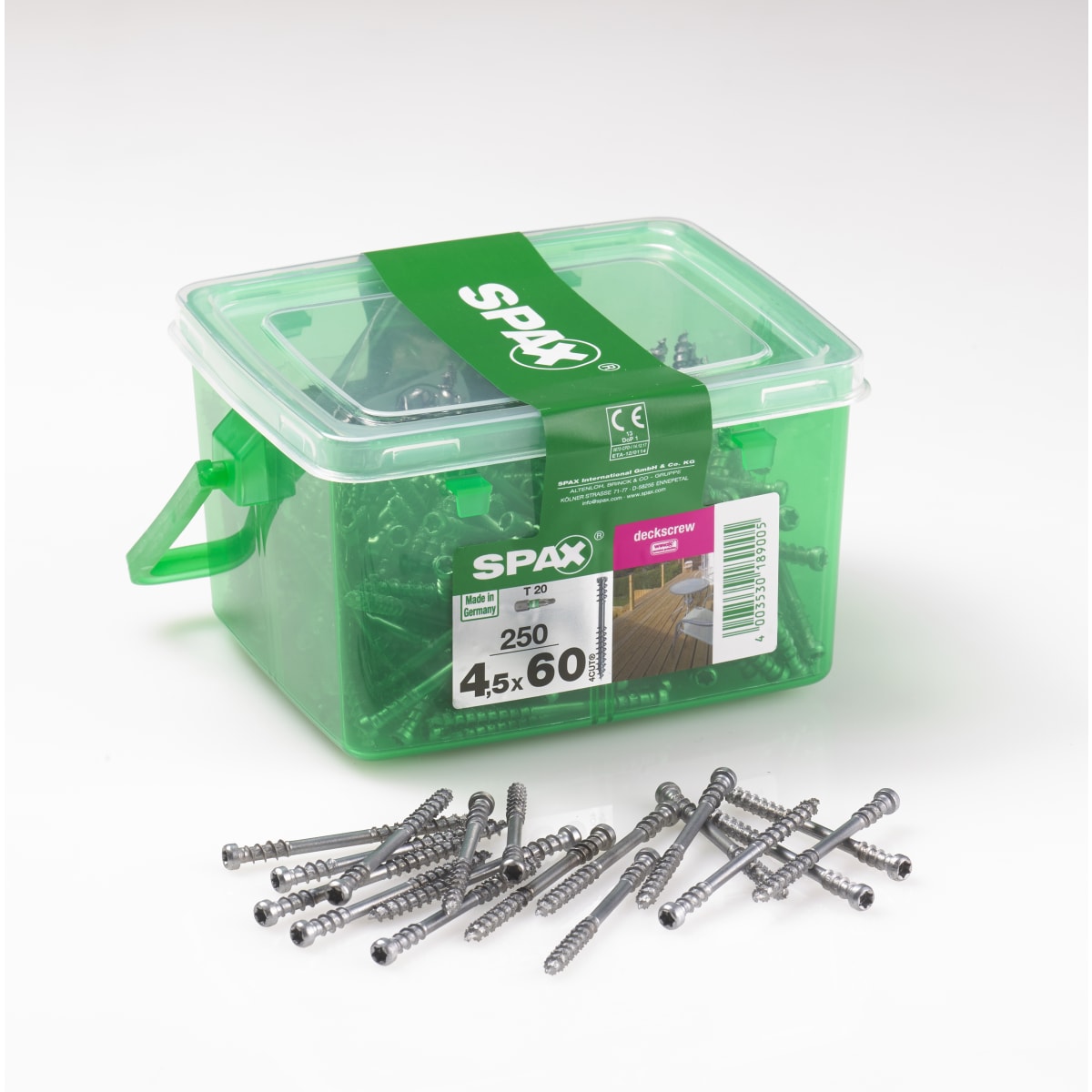 Product image for SPAX-D Decking Screws - C4 Wirox Tub Of 250 4.5 X 60mm