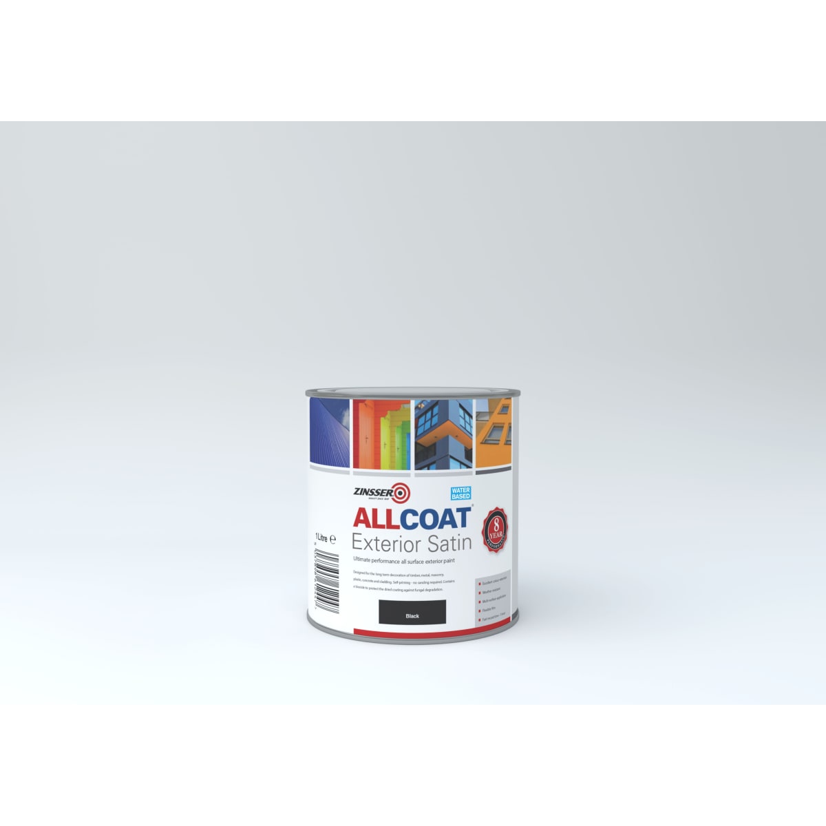 Product image for Zinsser Allcoat Exterior Paint 1 Litre Black