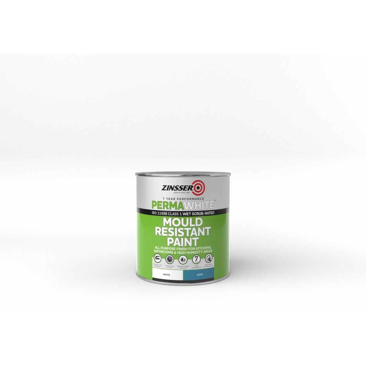 Product image for Zinsser Perma-white Interior Paint 1 Litre Satin