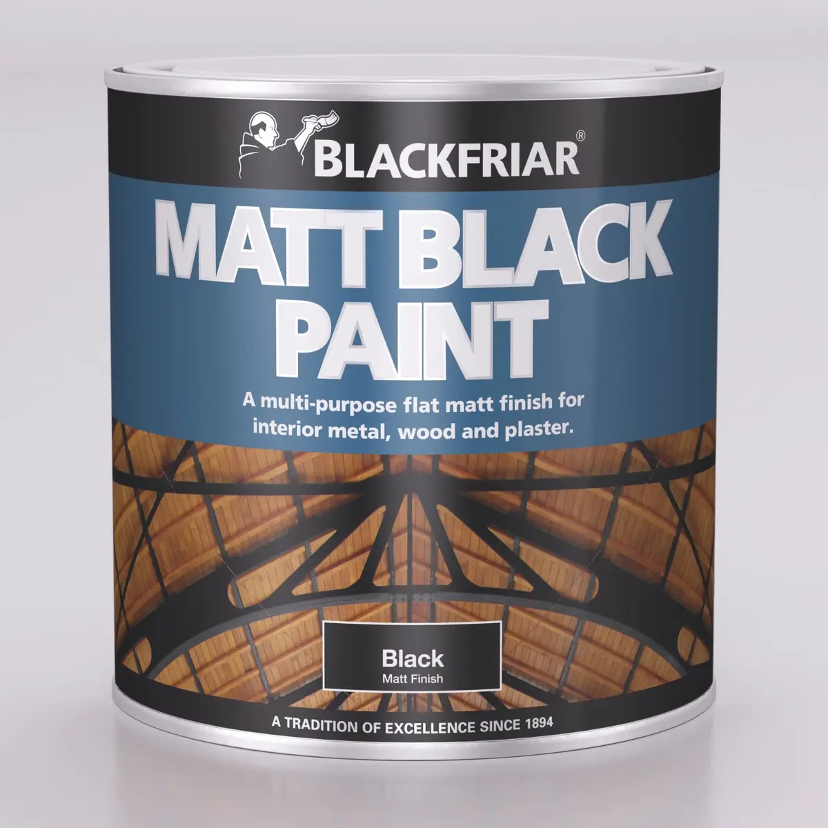 Product image for Blackfriar Matt Paint 1 Litre Black
