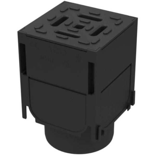 Image of ACO Hexdrain Brickslot Corner Unit With Black Plastic Grating With V/O
