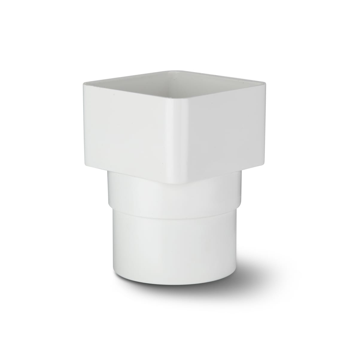 Product image for Polypipe Rainwater Drainage Square Downpipe Standard Hopper 65 X 68mm White