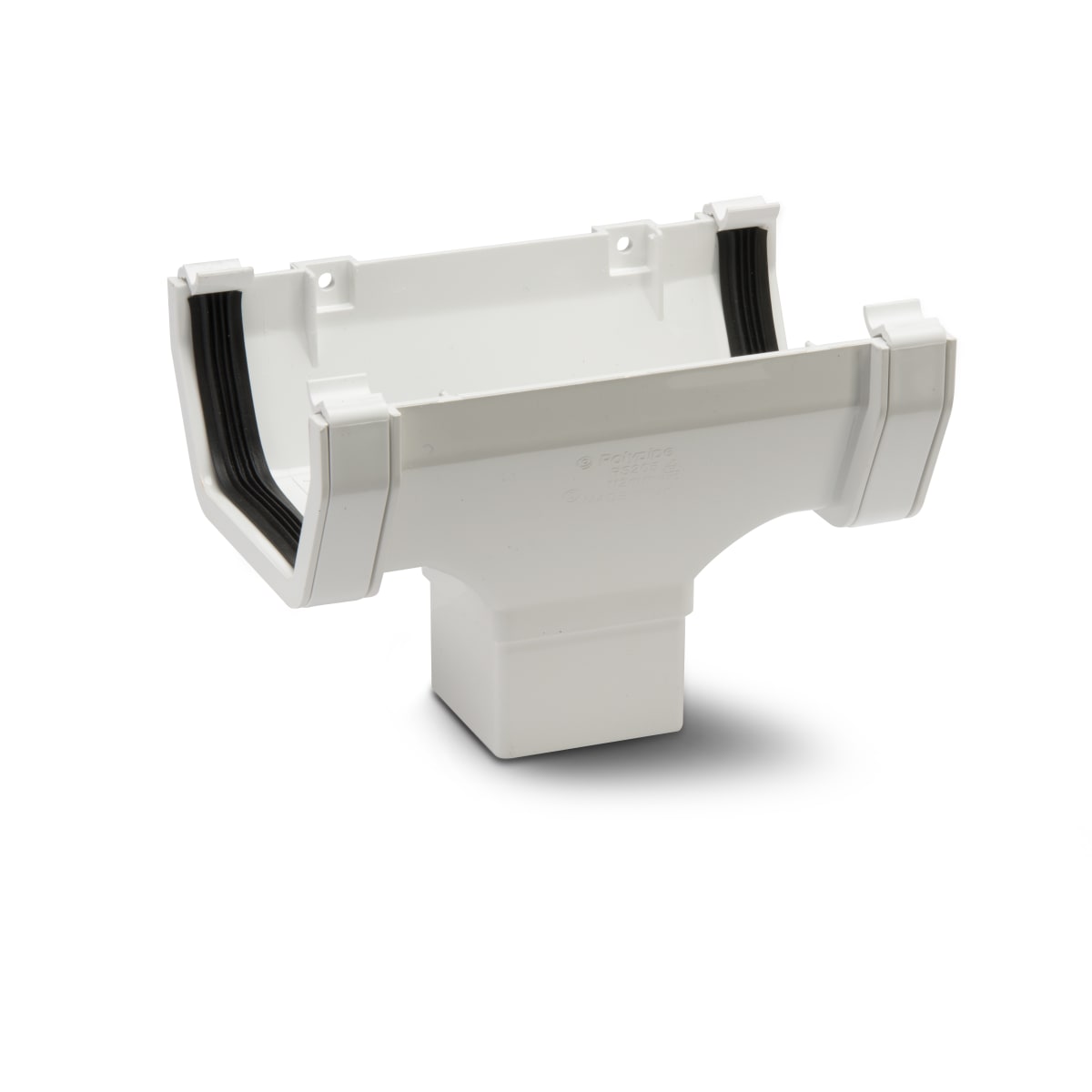 Product image for Polypipe Rainwater Drainage Square Running Outlet 112mm White