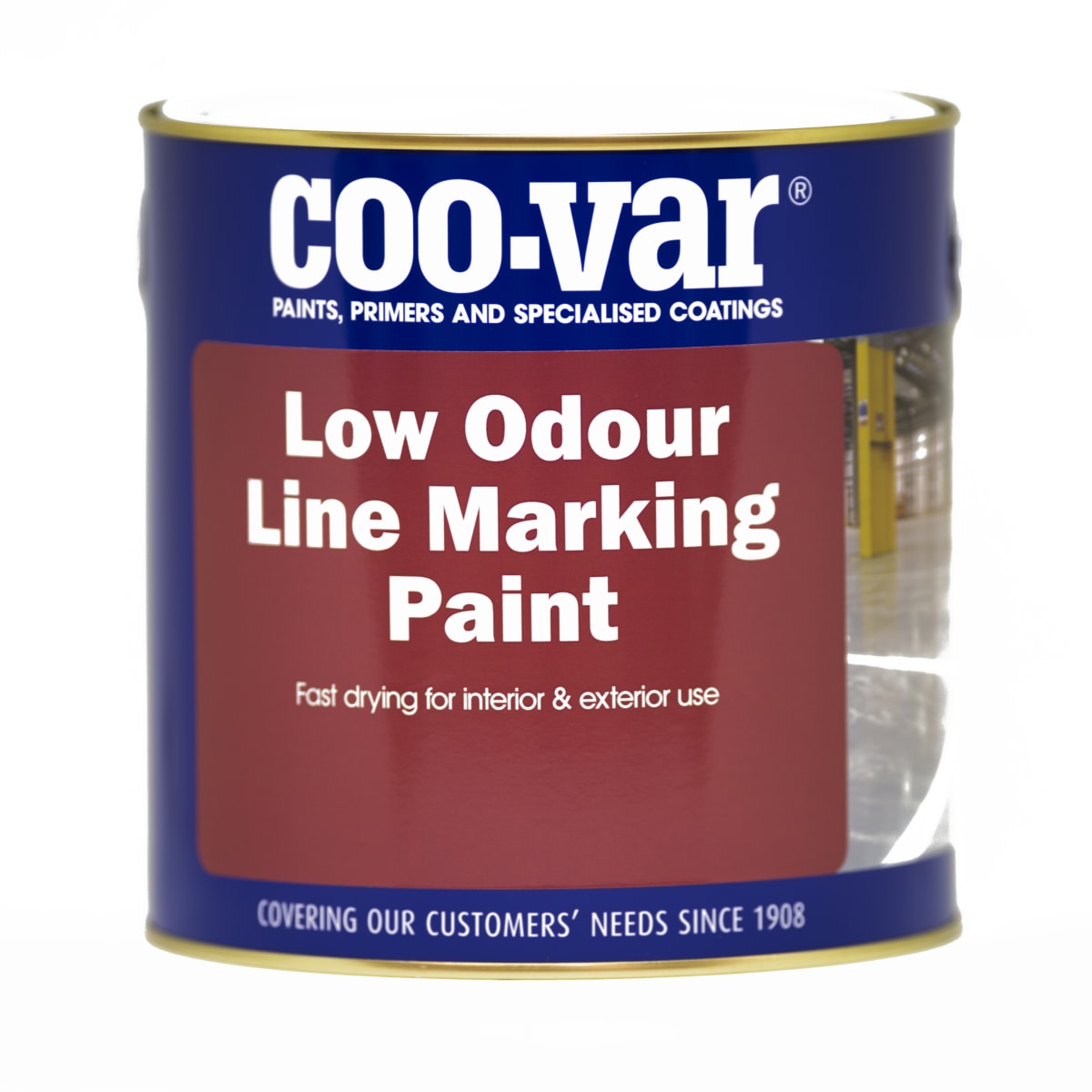 Product image for Coo-var Low Odour Line Marking Paint 2.50 Litres Yellow