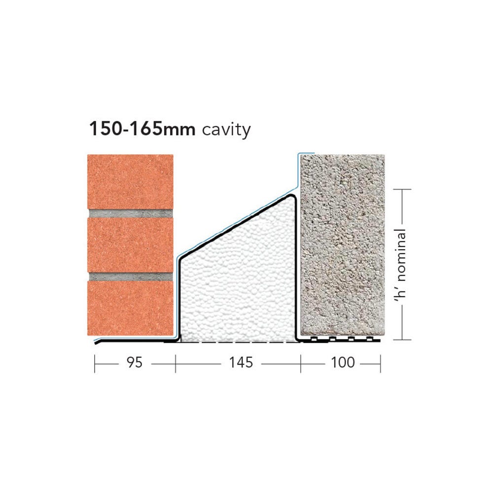 Product image for IG L1/HD 150 150-165 Heavy Duty Cavity Lintel 1800mm