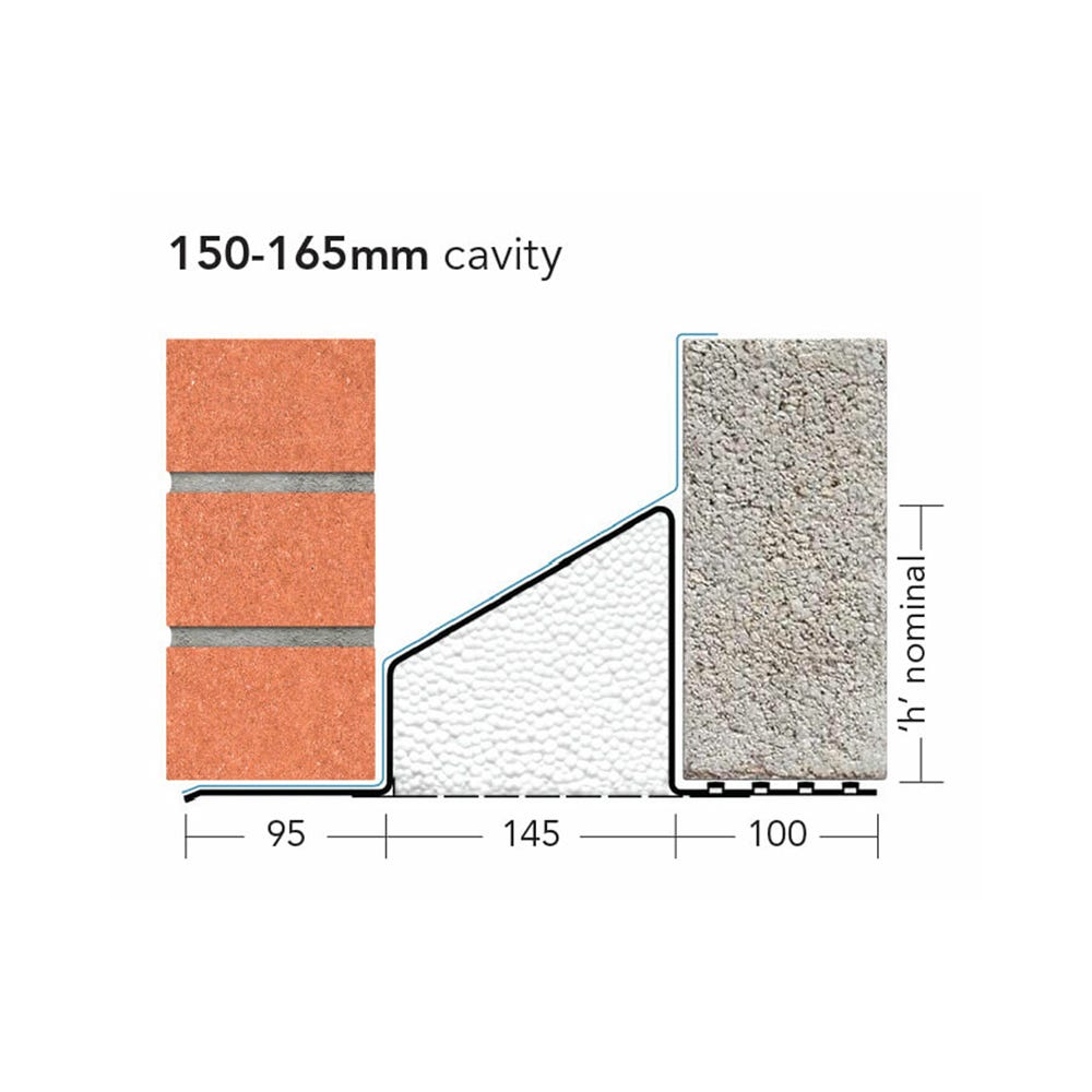 Product image for IG L1/S 150 150-165 Standard Cavity Lintel 2400mm