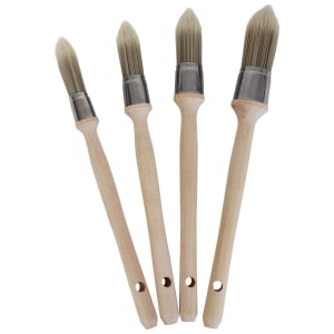 Product image for ProDec Premier 4 Piece Pointed Synthetic Sash Paint Brush Set