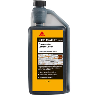 Image of Sika MaxMix Concentrated Cement Colourant - Brown 1L