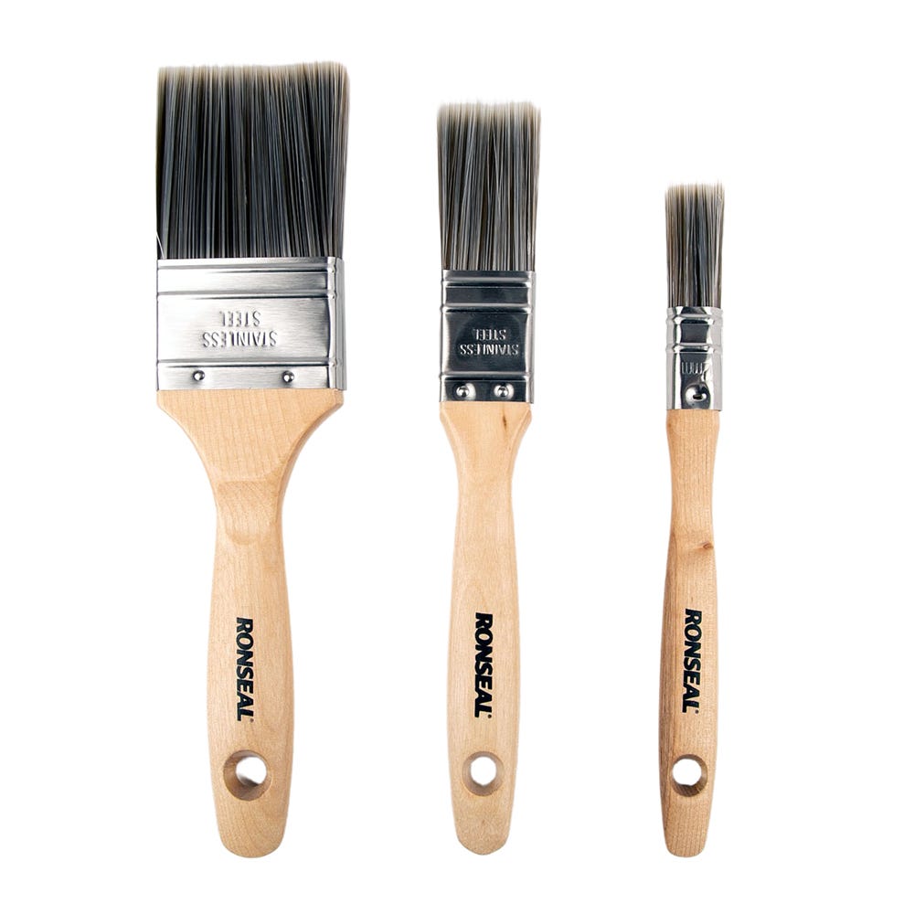 Product image for Ronseal Precision Finish Brush Pack Of 3