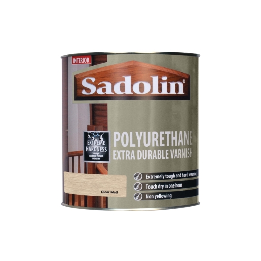 Product image for Sadolin Polyurethane Varnish Matt Clear 1 Litre