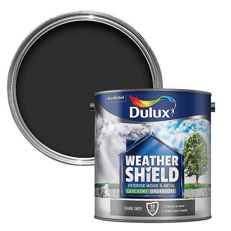 Product image for Dulux Weathershield Grey Metal & wood Undercoat, 2.5L