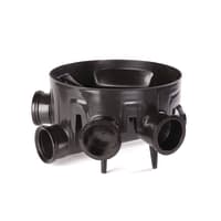 Product image for Wavin OsmaDrain Universal Chamber Base Straight Channel 110mm Black