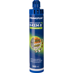 Product image for Rawlplug 300ml R-KEM II Polyester Resin Cartridge & Nozzle