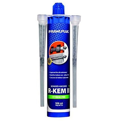 Product image for Rawlplug 300ml R-KEM II Polyester Resin Cartridge & Nozzle